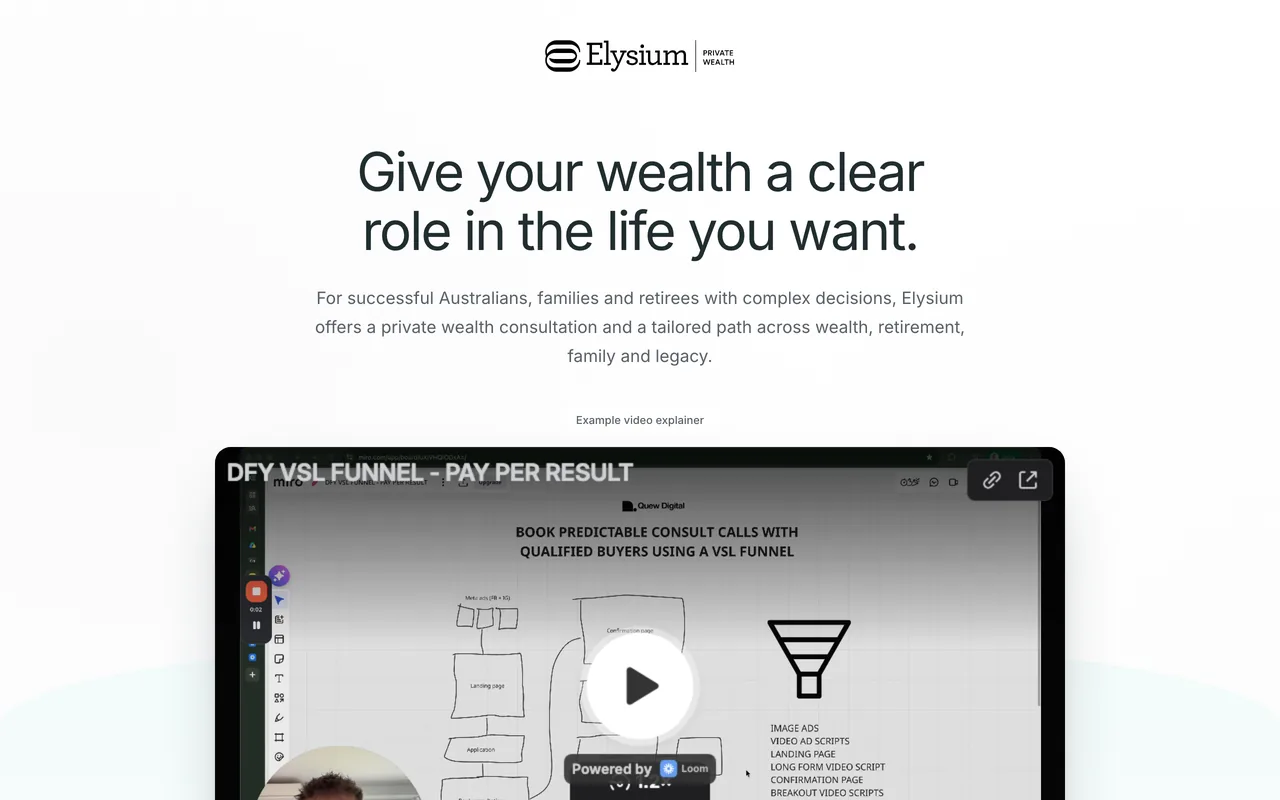 Landing page preview